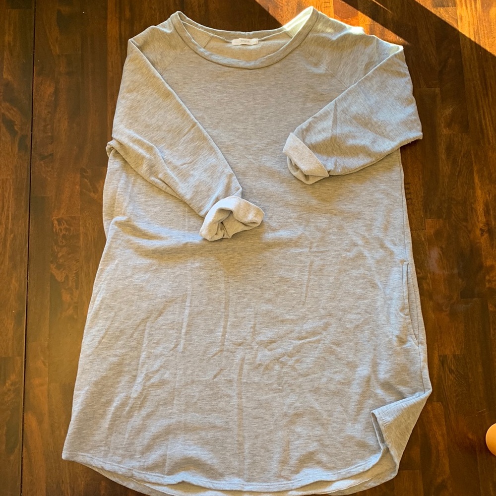 Grey sweatshirt tunic